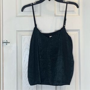 Allison Joy Iridescent Dark Green Black Camisole Size Large